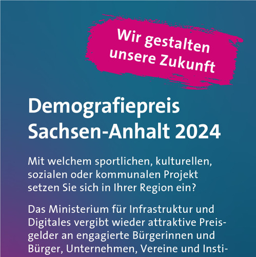 Demografiepreis des Landes Sachsen-Anhalt.